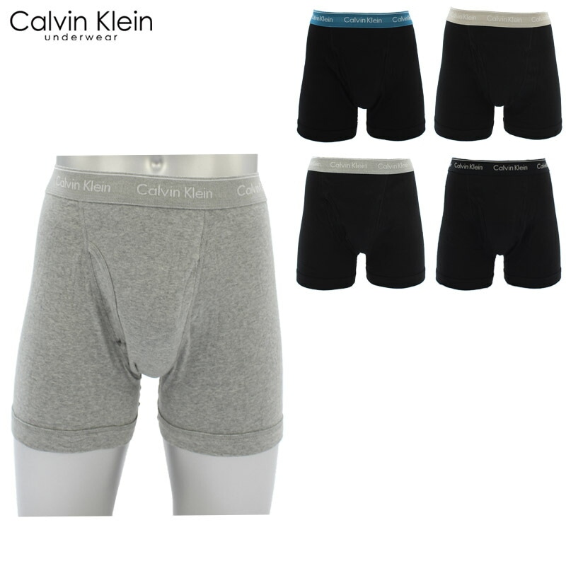 カルバンクライン(Calvin Klein) 3枚組 コットン クラシックス ボクサー ブリーフ(Cotton Classics 3Pack Boxer Brief ) /3枚セット アンダーウェア メンズ/男性下着[AA]