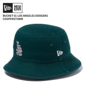 ニューエラ バケットハット バケハ NEW ERA バケット01 ロサンゼルス・ドジャース クーパーズタウン ダークグリーン 帽子|NEW ERA(ニューエラ)