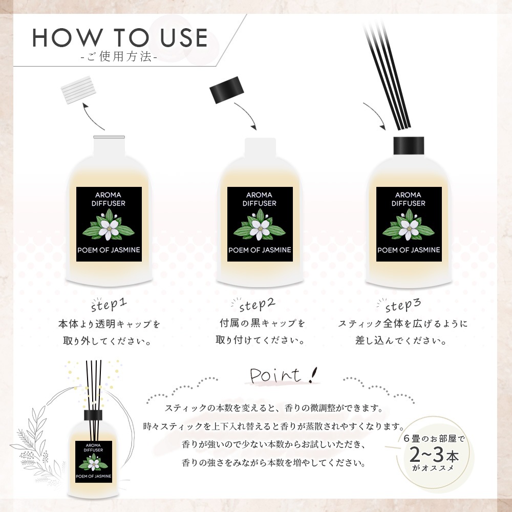 ŷ�������������˻��� �꡼�ɥǥ��ե塼���� POEM OF JASMINE�� �ݥ��४�֥��㥹�ߥ� �� 120ml