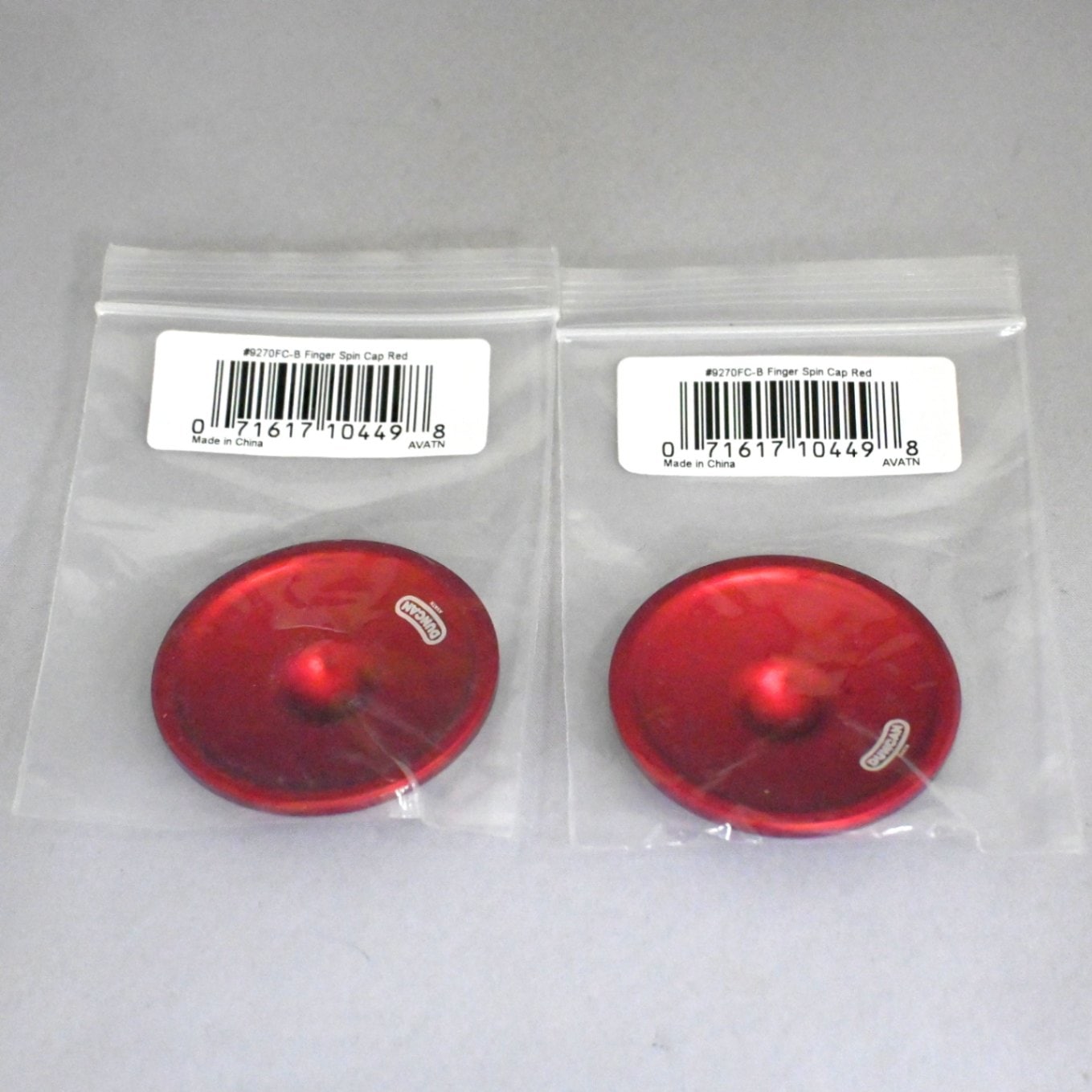 【品番0】フィンガースピンキャップ　2点セット（レッド）