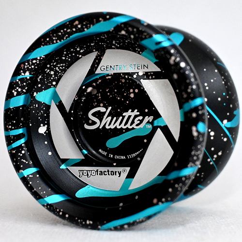 品番78】シャッター(ブラック×ライトブルー×シルバースプラッシュ