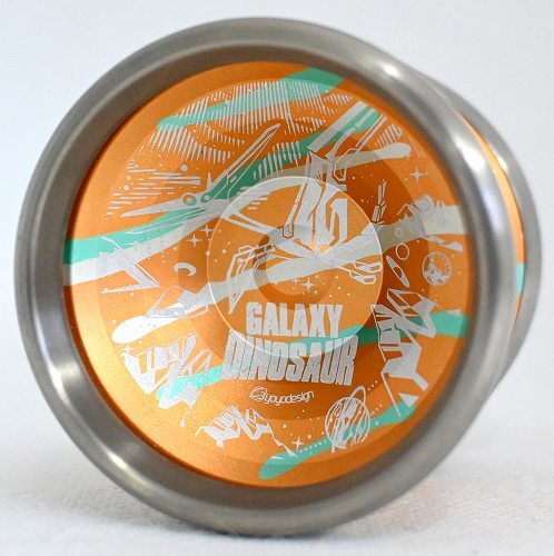 【品番82】ギャラクシーダイナソー（オレンジ×ライトブルー×シルバースプラッシュ）