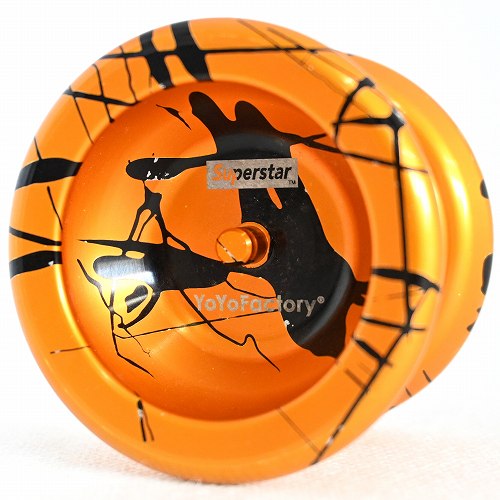 ヨーヨーファクトリー　スーパースター　グリーン　ゴールド　スプラッシュ　ハブ 品番78】スーパースター(ゴールド×ブラックスプラッシュ) | 全てのUSED
