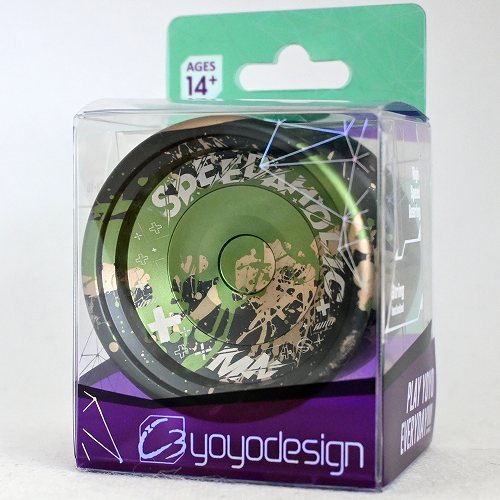 【品番104】スピーダホリックMN（ブラック×グリーン×ゴールドスプラッシュ）