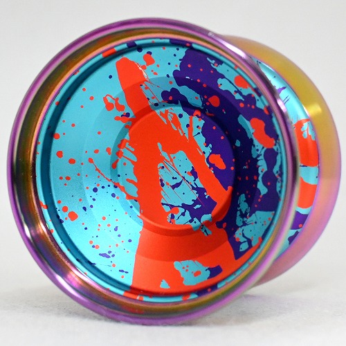 【品番43】ペーパーカット（アズール・オレンジ・パープルスプラッシュ×レインボーリム）