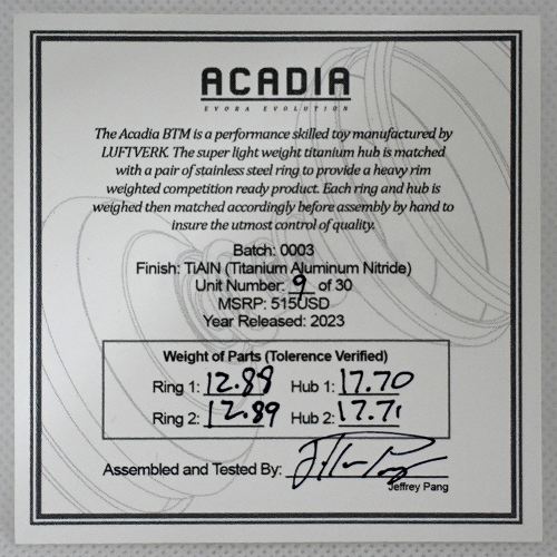 【品番66】アカディアバイメタル（ブラック×シルバーリム）