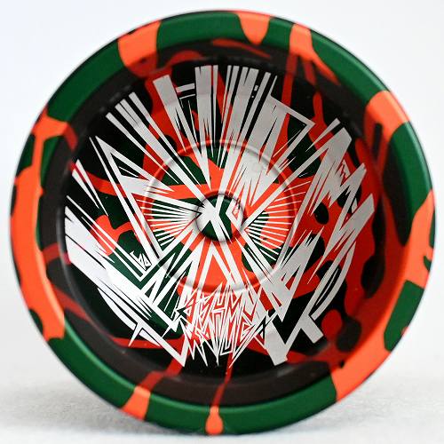 品番104】サベージハンドクラッシュ（グリーン×オレンジスプラッシュ