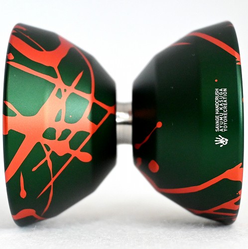 品番104】サベージハンドクラッシュ（グリーン×オレンジスプラッシュ