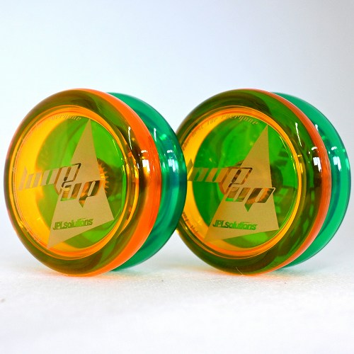 【品番100】ループアップ 2個セット（グリーン×アンバー）【メタルスペーサー】