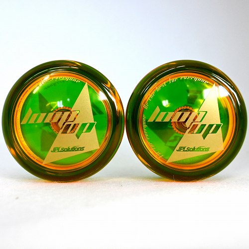 【品番100】ループアップ 2個セット（グリーン×アンバー）【メタルスペーサー】