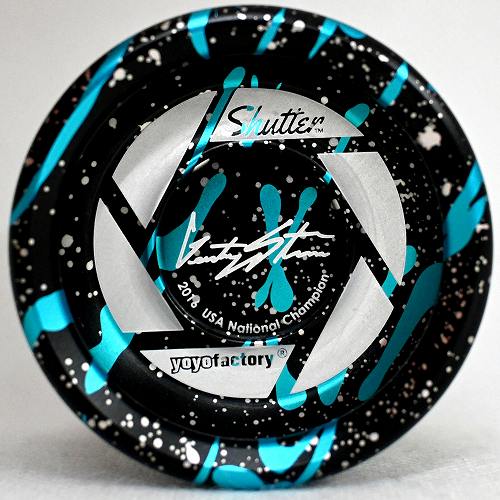 品番78】シャッター(ブラック×ライトブルー×シルバースプラッシュ