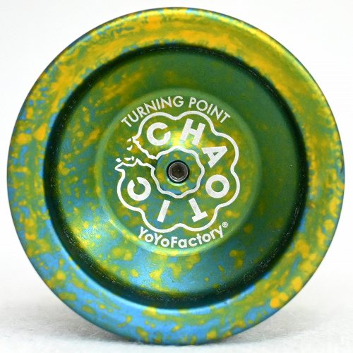 サウンドフラッシュヨーヨー　当時物 品番38】ケイオティック（ブルー×グリーンスプラッシュ） | 全てのUSED