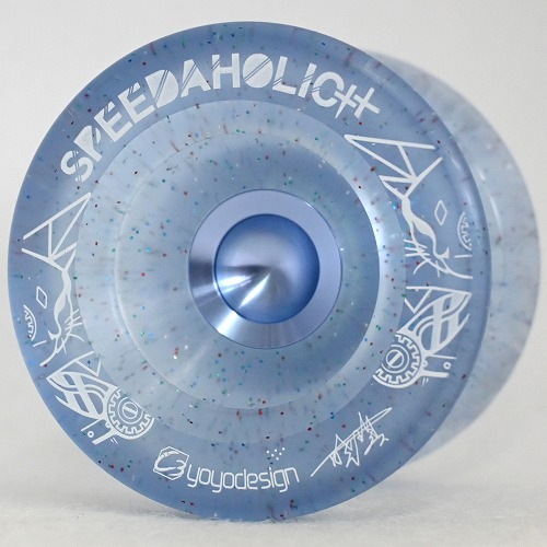 バッカス　ヨーヨー 品番95】スピーダホリックXX（アイスブルーグリッター×ブルーハブ