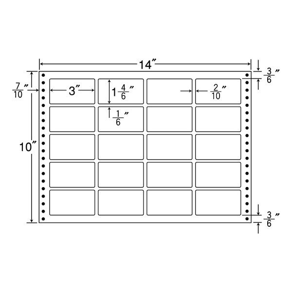 （まとめ買い）L14S ナナフォーム Lタイプ 耐熱タイプ 4ケース 2000折 ドットプリンター・レーザープリンタ対応 剥離紙・ホワイト 東洋印刷