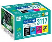 エコリカ LC3117-4PK 互換リサイクルインクカートリッジ ECI-BR3117-4P （取寄品）|ブラザー|インクカートリッジ
