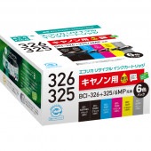 エコリカ BCI-326+325/6MP 互換リサイクルインクカートリッジ ECI-C325+3266P/BOX （取寄品）|キヤノン|インクカートリッジ