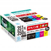 エコリカ BCI-351XL+350XL/5MP 互換リサイクルインクカートリッジ ECI-C351XL-5P （取寄品）|キヤノン|インクカートリッジ