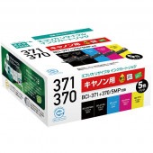 エコリカ BCI-371+370/5MP 互換リサイクルインクカートリッジ ECI-C371-5P （取寄品）|キヤノン|インクカートリッジ