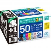 エコリカ IC6CL50+黒 互換リサイクルインクカートリッジ ECI-E506P+BK （取寄品）|エプソン|インクカートリッジ