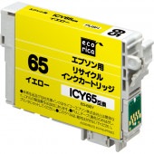 エコリカ ICY65 互換リサイクルインクカートリッジ ECI-E65Y （取寄品）|エプソン|インクカートリッジ