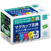 エコリカ MUG-4CL 互換リサイクルインクカートリッジ ECI-EMUG-4P （取寄品）|エプソン|インクカートリッジ