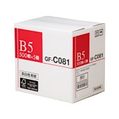 キヤノン 高白色用紙 GF-C081 B5 2500枚（500枚×5冊） 4044B010 （直送）|コピー・プリンター用紙