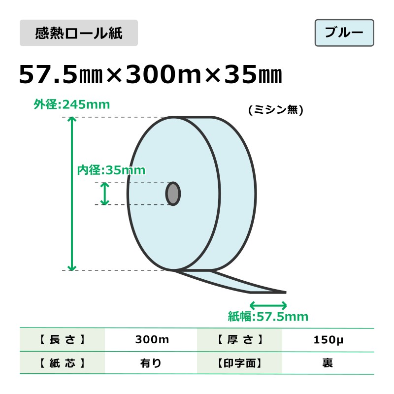 ��Ǯ������� 57.5mm��300m��35mm�ʥߥ���̵�� �֥롼 5����