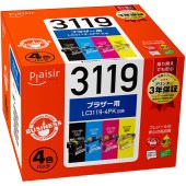 �֥饶���б� �ץ쥸���� LC3119-4PK�ߴ����� 4���ѥå� BPL-BR3119-4P