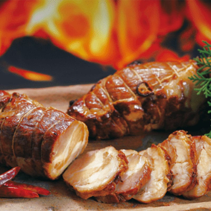 【送料無料】【コワダヤ】鹿児島産黒豚炭焼き焼豚　360ｇ(2本入）