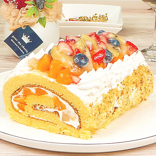 たちかわ】7種のフルーツロールケーキ