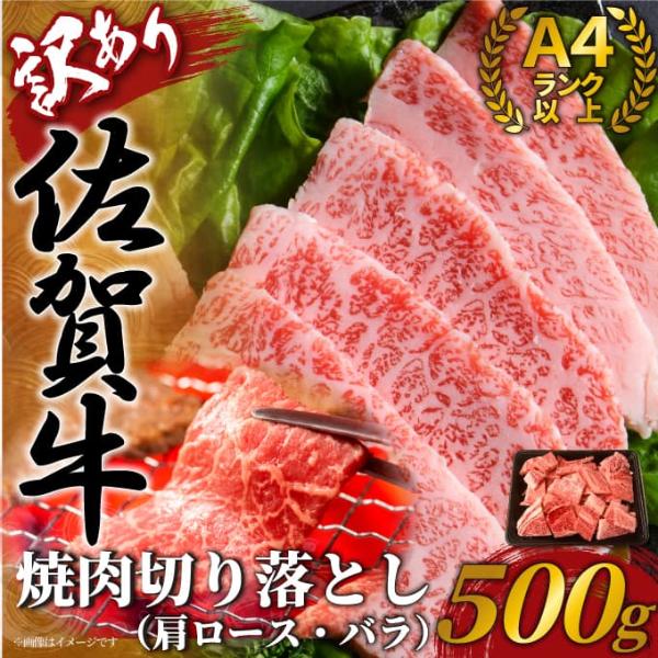 【MEAT PLUS】訳あり！艶さし！【A4～A5】佐賀牛焼肉切り落とし(肩ロース・バラ）　500ｇ