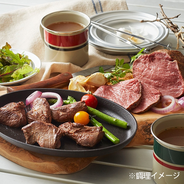サンショク】松阪牛モモブロック300g&みえジビエ鹿肉バラブロック300g