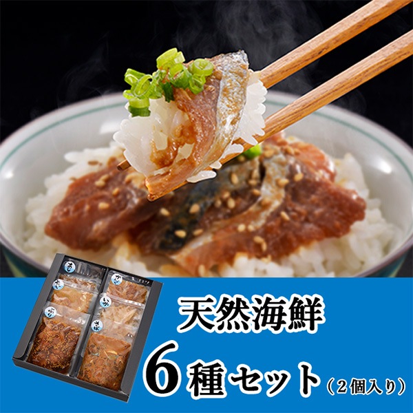 【市山レジャー開発】海鮮6種(ごまさば、ごまぶり、ごまあじ、鯛茶漬け、かんぱち、あおりいか×各2個)セット