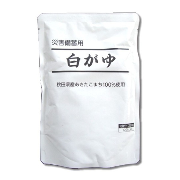 【こまち食品工業】災害備蓄用白がゆ(10パック)梅干缶-紀州南高梅(４缶)