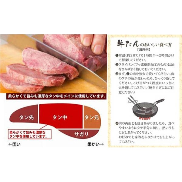 佐藤精肉店】杜の都仙台名物・厚切り牛タン塩味(150g入×