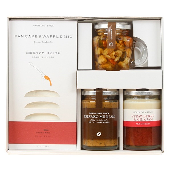 【白亜ダイシン】北海道パンケーキ、ミルクジャム、ハニーナッツセット（PESH-04）