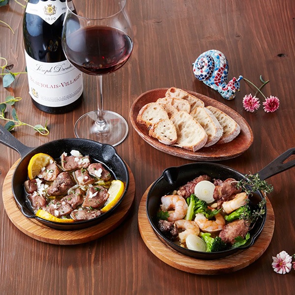 【レストランノワドココ】たんのアフィージョ・バーニャカウダ風