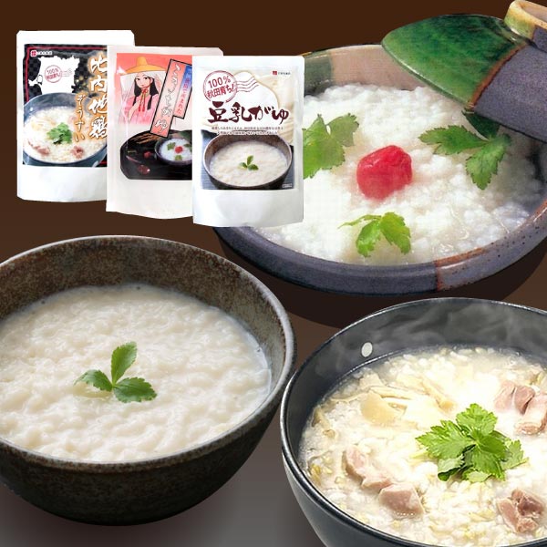 【こまち食品工業】こまちがゆ・豆乳がゆ・ぞうすい３袋