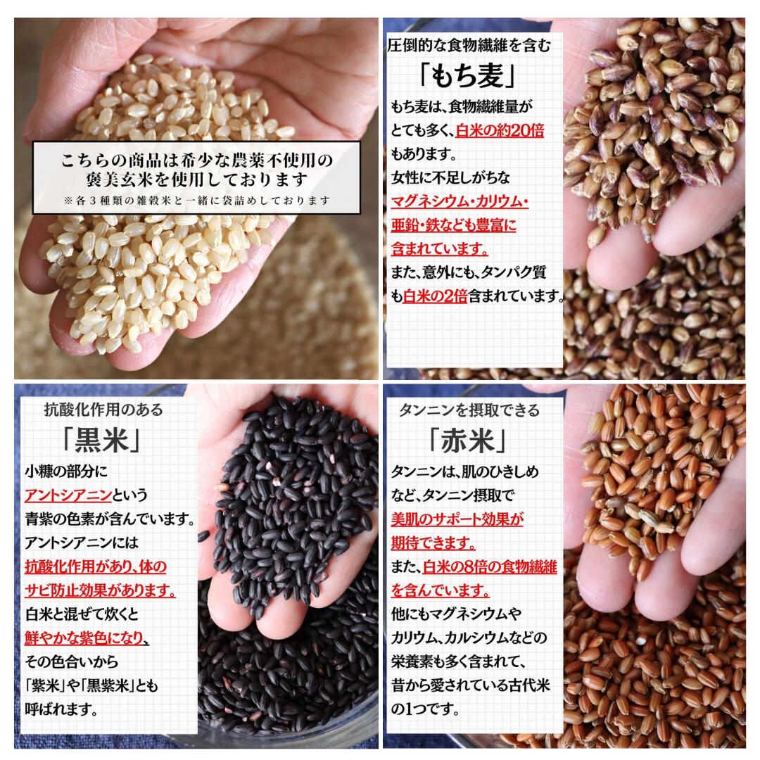 【稲妻家】有機四穀米ブレンド1.25kg（250g×5袋）