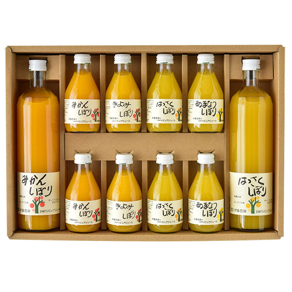 【伊藤農園】100%ピュアジュース180ml＆750ml ギフトセット