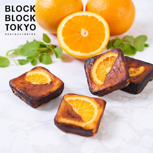 【BLOCK BLOCK TOKYO】バスクチーズケーキ（オレンジ）４個