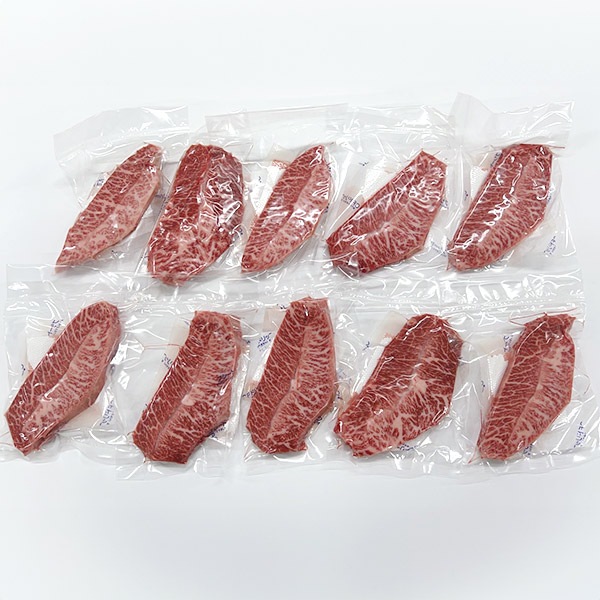 【MEAT PLUS】【厳選希少部位】【A4～A5】佐賀牛ミスジステーキ　約1ｋｇ（100ｇ×10ｐ）