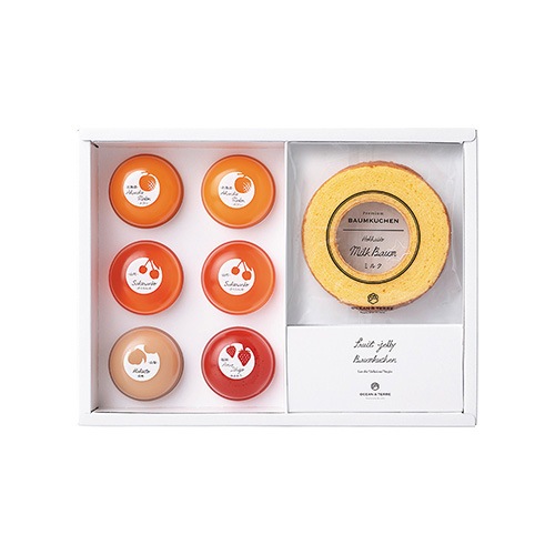 【オリジナルあい】A564　北海道ミルクバームクーヘン＆Premiumフルーツゼリー