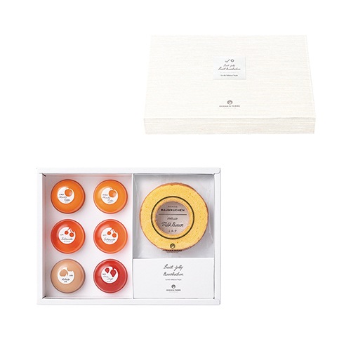 【オリジナルあい】A564　北海道ミルクバームクーヘン＆Premiumフルーツゼリー