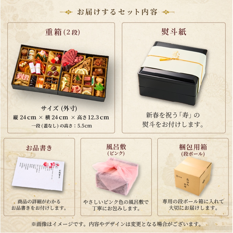 【定価1.6万円×2】瑾斎 行正り香 正角膳 27cm 未使用 2枚セット WORLD DINER】極選肉おせち2027「匠」 二段重28品