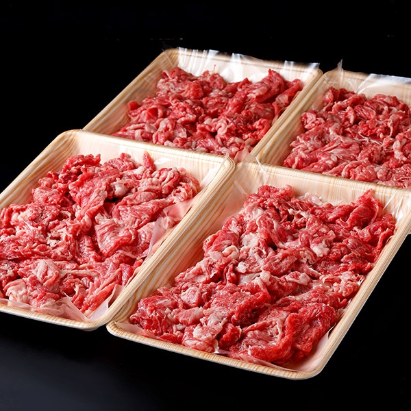 【ナカヤマさん家のお肉】うしの中山切り落とし 1.6kg (400g ×4P)