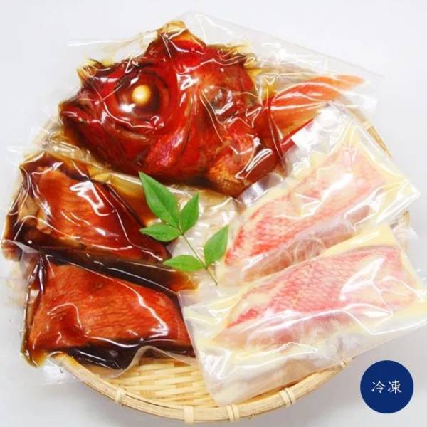 【渡辺水産】金目鯛切身セット(兜煮(半身)×1 煮付×2 西京漬け×2)