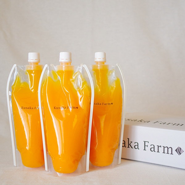 【日下農園】日下みかんストレートジュース　パウチ500ml×3本(化粧箱入)