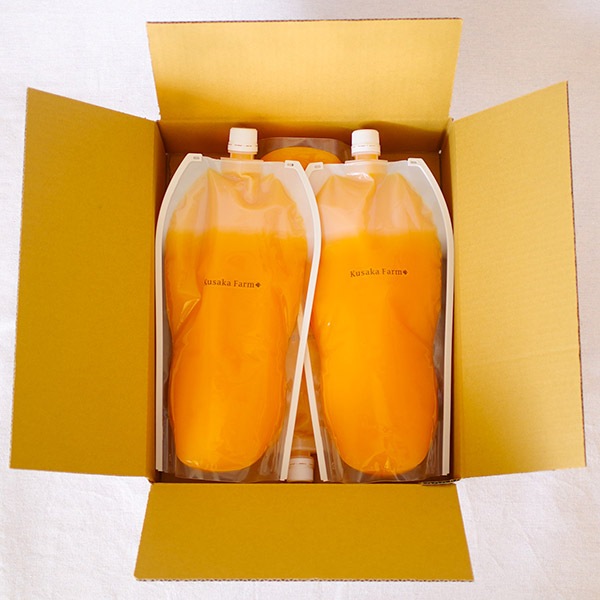 【日下農園】日下みかんストレートジュース　パウチ500ml×3本(化粧箱入)