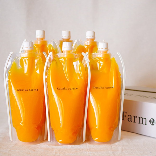 【日下農園】うんしゅうみかん100％ジュース(500ml)パウチ6本入り